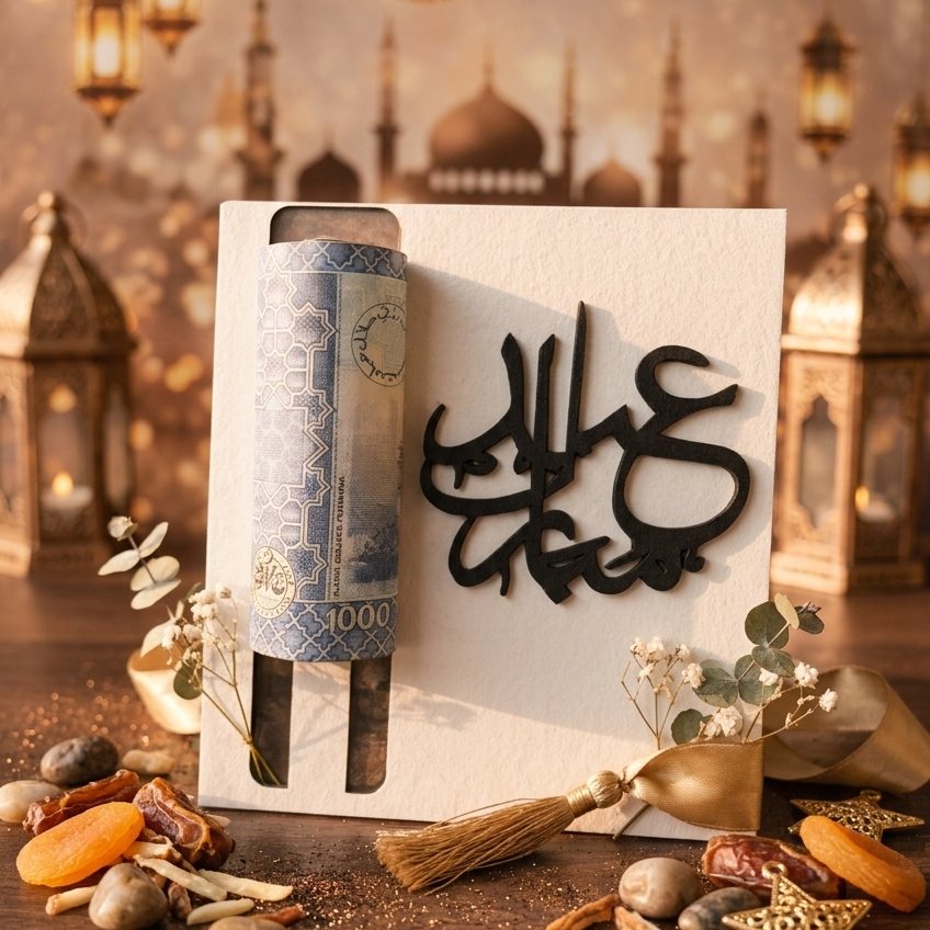 Premium Wooden & Acrylic Eidi Envelope