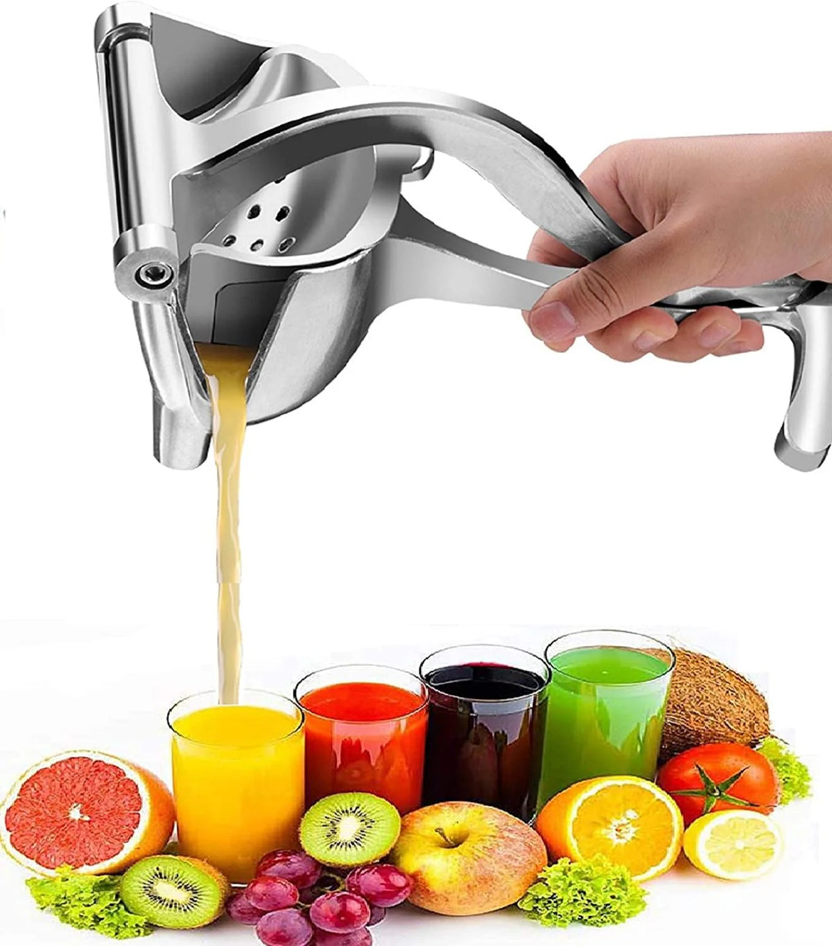 Stainless Steel Clip Handheld Fruit Juicer