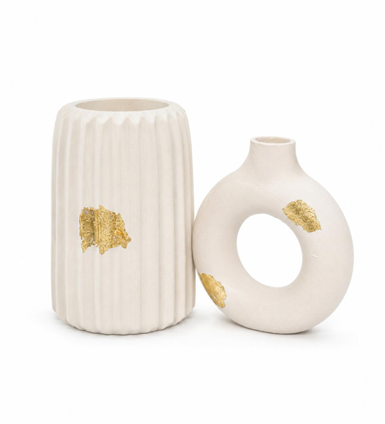 Ivory Luxe Ceramic Vase Set