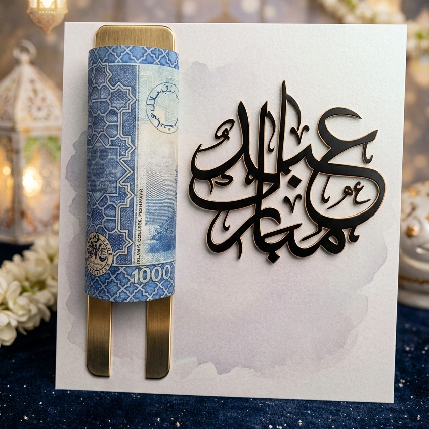 Premium Wooden & Acrylic Eidi Envelope