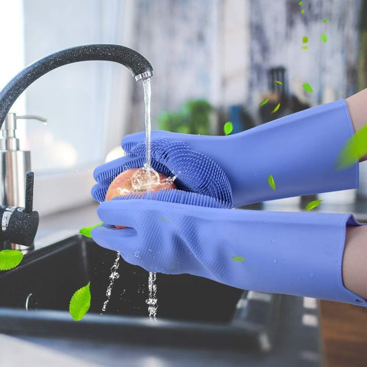 Silicone Dishwashing &amp; Cleaning Pair Gloves