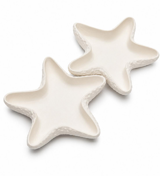 Minimal Star Ceramic Tray Duo