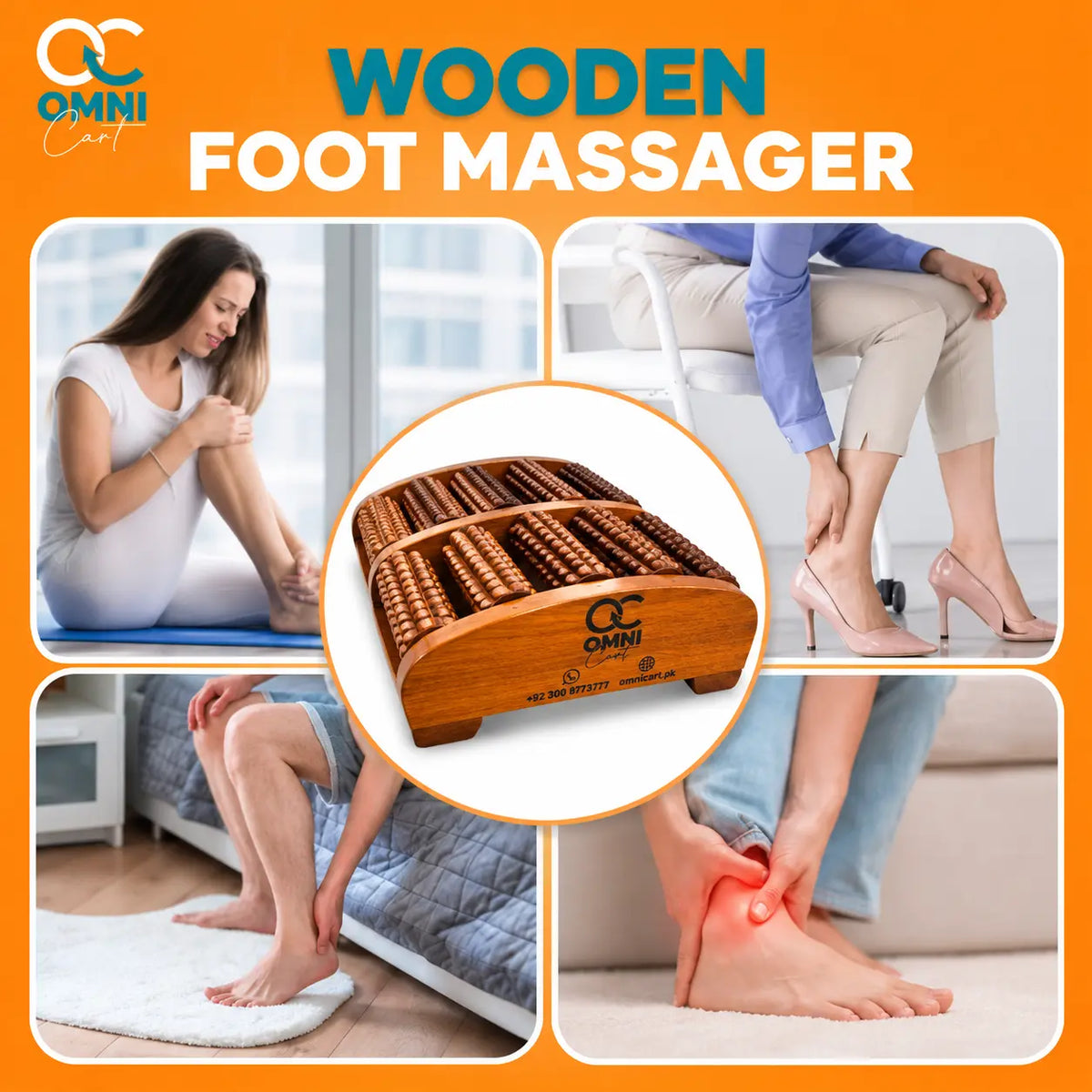 Wooden Foot Massager | Stress Release Tool